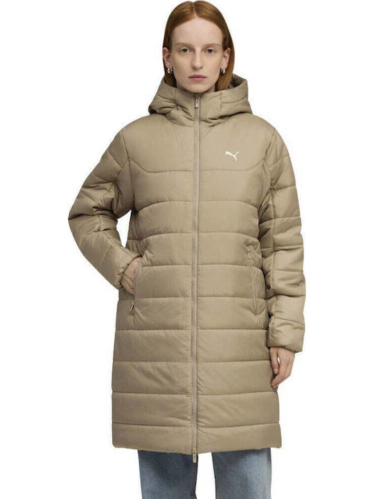 PUMA Damen Puffer Jacke für Winter Beige
