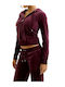 Cardigan Damă cu Fermoar Burgundy