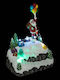 Christmas Illuminated Decorative Village White with Battery with Movement 22.5x17x12.5cm.