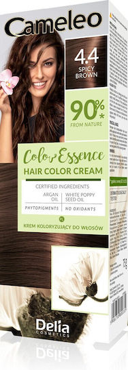 Delia Cosmetics Cameleo Color Essence Βαφή Μαλλιών Χωρίς Αμμωνία No. 4.4 - Spicy Brown 75gr
