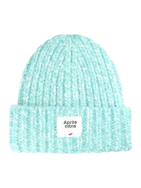 Beanie Frauen Beanie Gestrickt in Türkis Farbe