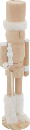 Nutcracker de Crăciun Lemn Alb Înălțime 38cm.