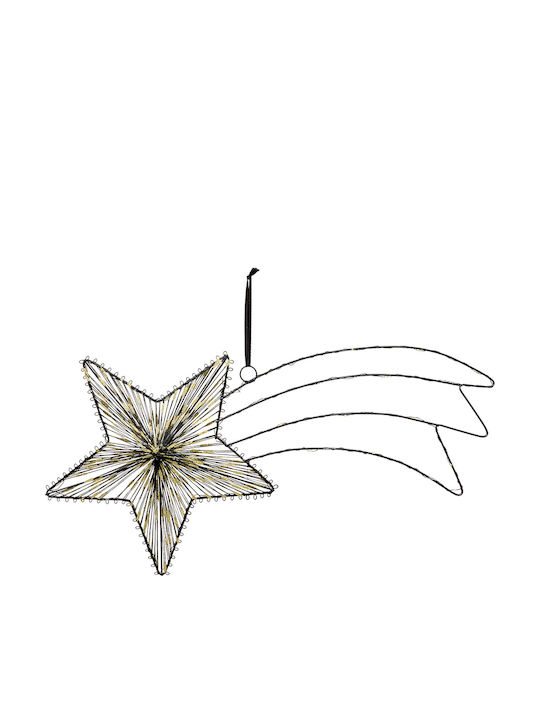 Metal Illuminated Christmas Decorative Pendant Star 25x6x45cm