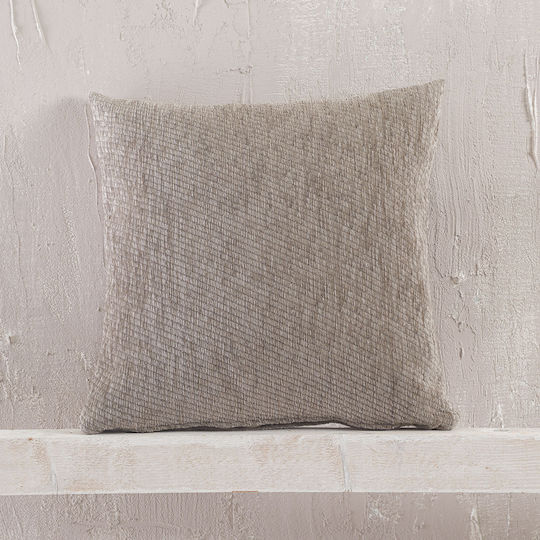 Rythmos Decorative Pillow Case Charlie 100% Cotton Brown 40x40cm