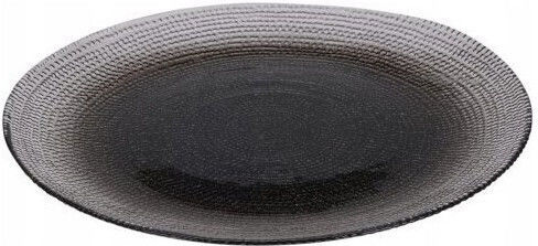 Koopman Teller Untiefe Glas Schwarz mit Durchmesser 21cm