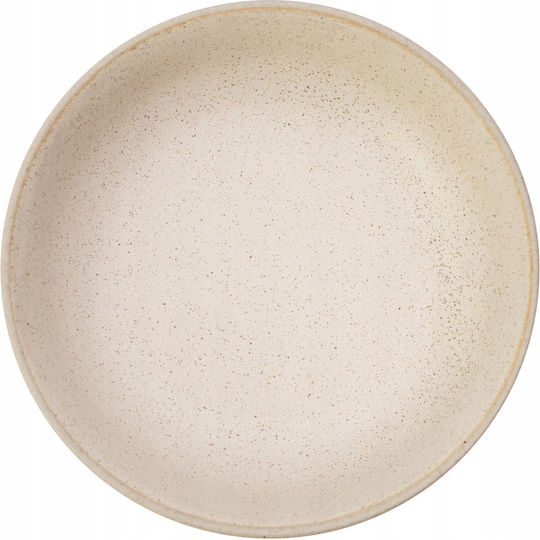 Mplco Deep White Serving Plate with Diameter 20cm