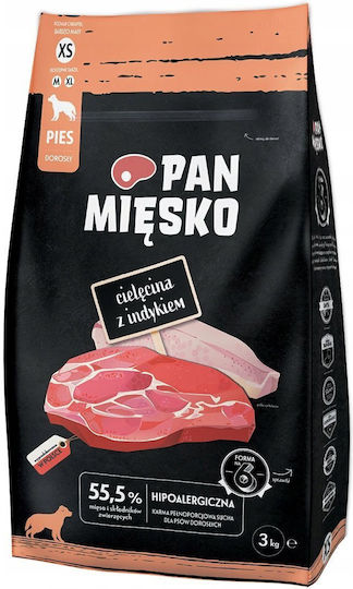 Pan Miesko 3kg Dry Food for Dogs with Turkey