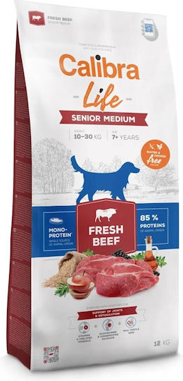 Calibra 12kg Dry Food for Senior Medium Breed Dogs with Beef