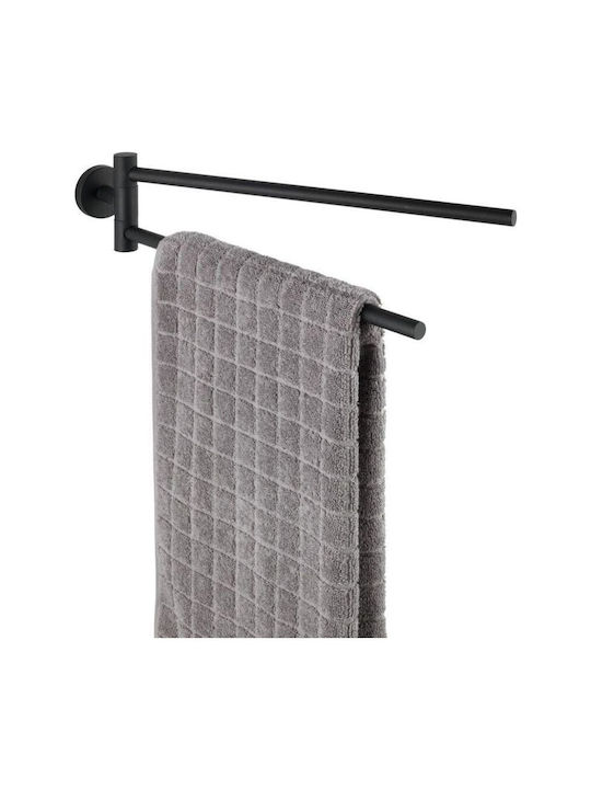 Wenko Ράγα Μπάνιου Διπλή Επιτοίχια με Βίδες ​5.5x43cm Μαύρη