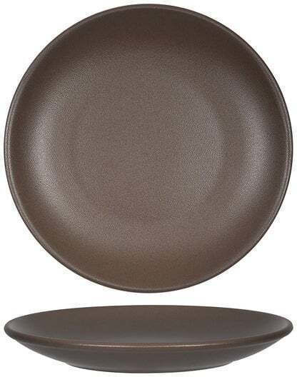 Ariane Plate Shallow Brown with Diameter 24cm