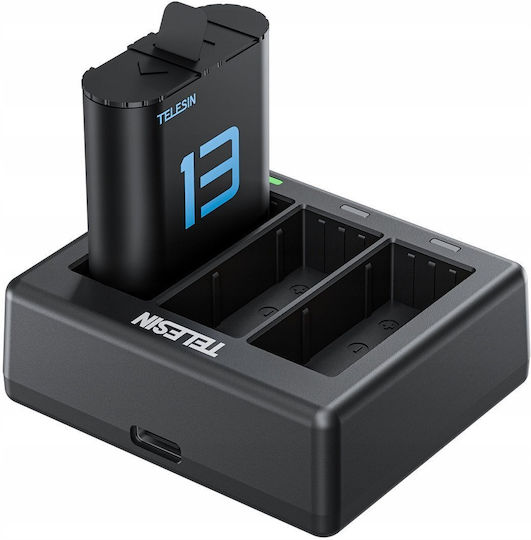 Usb Зарядно Устройство + 2x Батерии Gopro Hero 13 Black Telesin S0-ecb-07-tgp