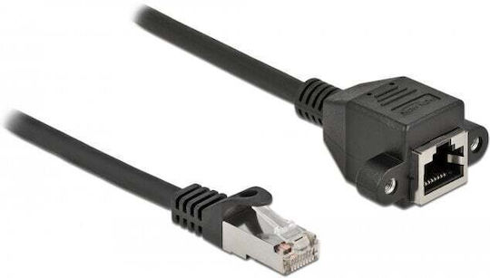 Delock Network Cable Extension S Ftp Rj45 Male To Rj45 Female Cat.6a 25 Cm Black