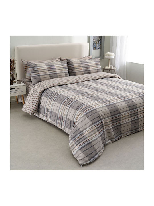Vesta Home Bristol Σετ Σεντόνια Μονά με Λάστιχο 100x235+35εκ. Grey (3τμχ)