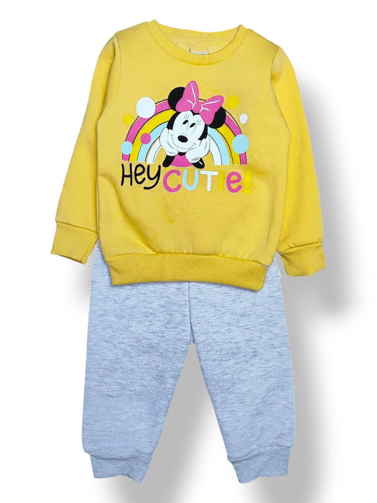 Kids Sweatpants Set Yellow