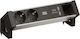 Bachmann Desk2 Alu Πολύπριζο 2 Θέσεων με 1 USB-A