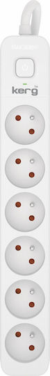 Kerg Power Strip 6 Positions with Switch and Cable 3m