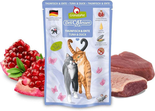 Granatapet Delicatessen Hrana Umedă Pentru Pisici Ton Rață 85g