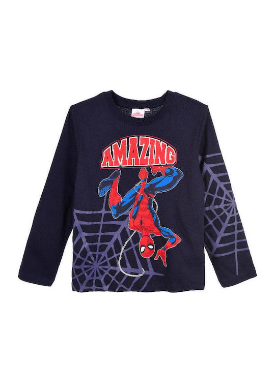 Παιδική Μπλούζα Μακρυμάνικη Μπλε Spiderman Amazing