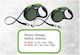 Flexi Foldable Dog Leash/Lead Strap Design M in Green color 5m