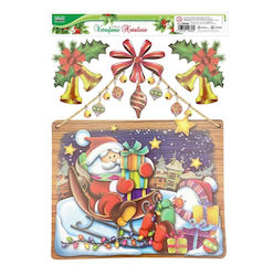 Autocolante Lebez Christmas Glitter Fereastra 30x37cm 1 Bucată Model Aleator 81860