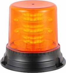 LED Маяк Оранжев С 4 Функции Основа С Винтове 12v24v