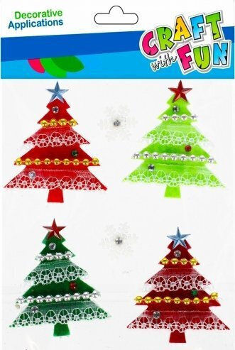 Craft Fun Set 4 Bucăți Pom De Crăciun Din Fetru Decorativ Cf 12/144