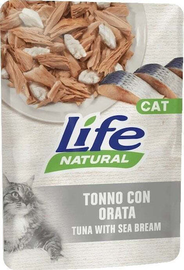 Nassfutter für Katzen mit Thunfisch und Meerbrasse 70gr