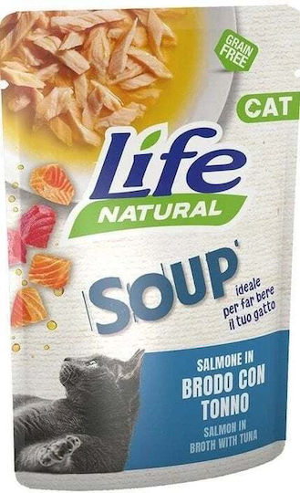 Nassfutter für Katzen mit Lachs und Thunfisch 60gr