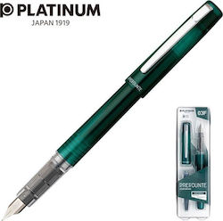 Platinum Prefounte Πένα Γραφής Fine 0.6mm Πράσινη με Πράσινο Μελάνι Platinum Prefounte Πένα Γραφής Fine 0.6mm Πράσινη με Πράσινο Μελάνι