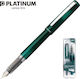 Platinum Prefounte Πένα Γραφής Fine 0.6mm Πράσινη από Πλαστικό με Πράσινο Μελάνι