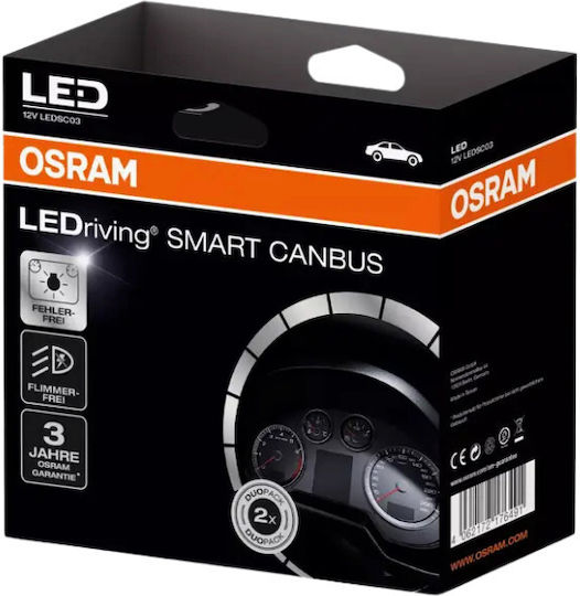 Osram Αντάπτορες Ledriving Smart Canbus 12v 12w 2τμχ Ledsc03-1-2hfb