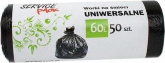 Stella Trash Bags Capacity 60lt 50pcs Black