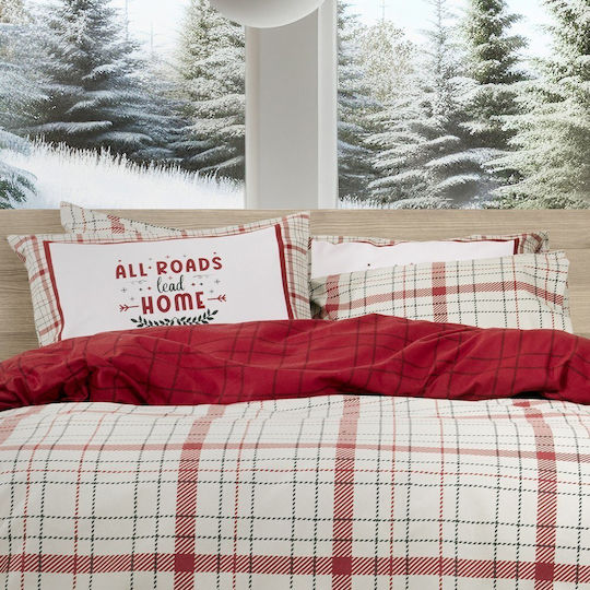 Nima Home Bliss Kissenbezüge mit Umschlagumschlag Beige-Rot 50x70cm Nima Home Bliss Kissenbezüge mit Umschlagumschlag Beige-Rot 50x70cm
