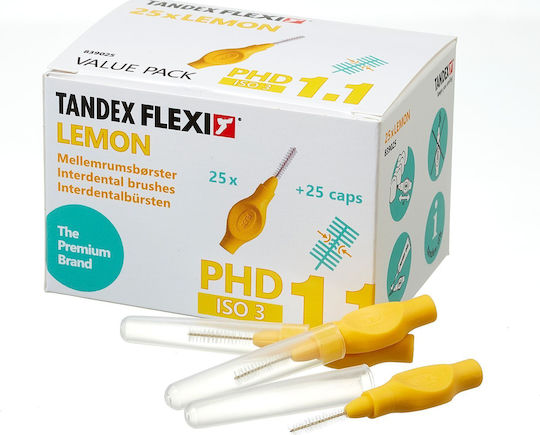 Tandex Flexi Μεσοδόντια Βουρτσάκια 1.1mm Κίτρινα 25τμχ