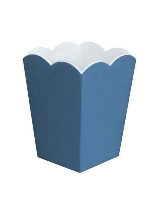 Büromülleimer Denim Weiß Laka Bin001 Scalloped Addison Ross 22x30 cm