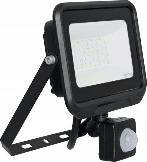 Orion Στεγανός Προβολέας LED 10W Φυσικό Λευκό 4000K με Αισθητήρα Κίνησης IP44