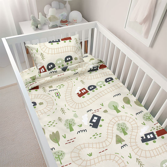 Lino Home Beige Fitted Baby Sheets 120x180cm
