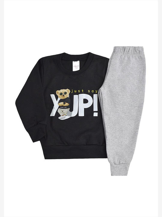 Kids Sweatpants Set Black
