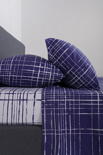 Naf Naf Set King Size 4pcs 270x280cm Summit Pacific Blue