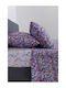 Naf Naf Summit Σετ Σεντόνια King Size με Λάστιχο 240x270εκ. Lilac (4τμχ)