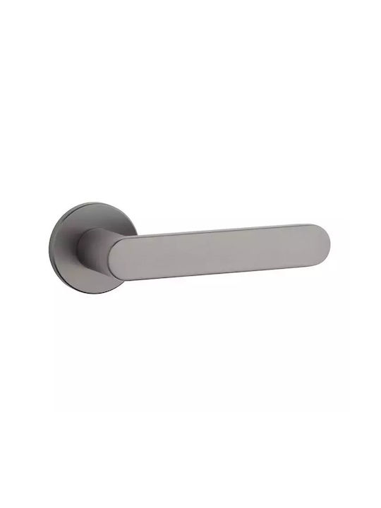 Finetto Lever Front Door with Rosette Right Αrt.801813 Anthracite
