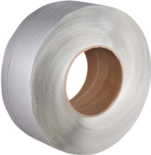 Plastic Polypropylene Strapping PP 12 mm x 0.6 mm x Φ210 3000 Meters White High Strength 631631