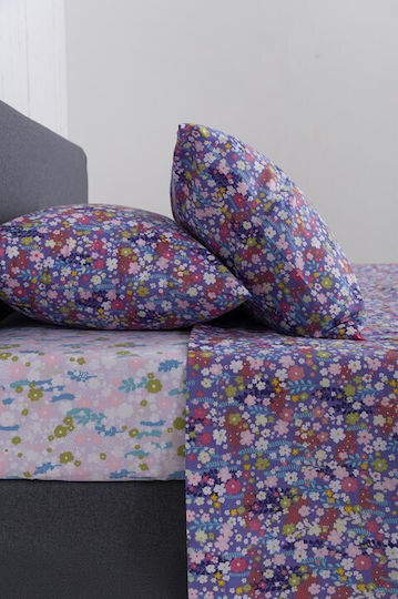 Naf Naf Summit Σετ Σεντόνια Υπέρδιπλα 240x270εκ. Lilac (4τμχ)