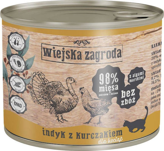 Wiejska Zagroda Wet Food Dogs with Turkey and Chicken 200gr