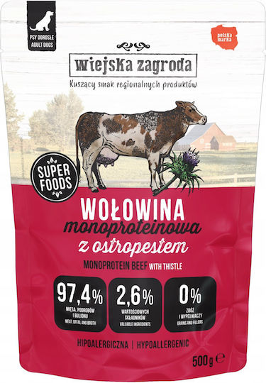 Wiejska Zagroda Wet Food Dogs with Beef 500gr