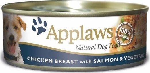 Applaws Wet Food Dogs in Cans with Chicken, Salmon, Vegetables, Meat, Pumpkin, Carrot and Rice 156gr