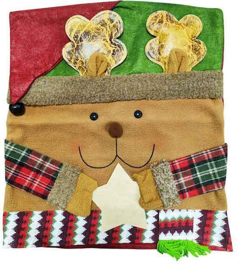 Christmas Chair Cover Fabric Reindeer 52x47cm