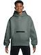 Fleece Kinder-Sweatshirt mit Kapuze Clay Grau Tech
