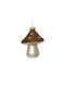Hängender Weihnachtsbaumschmuck Pilz Glasartig Braune 7x9cm