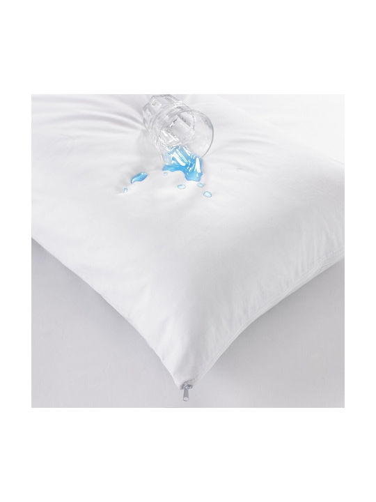 DeLuxe Pucioasa Set Protecții pentru Pernă Impermeabile Alb 50x70cm.